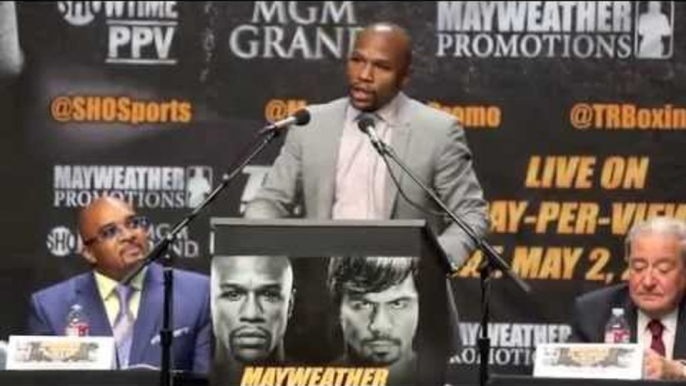 FLOYD MAYWEATHER v MANNY PACQUIAO - OFFICIAL PRESS CONFERNCE FROM LOS ANGELES. / MAY 2 @ MGM GRAND