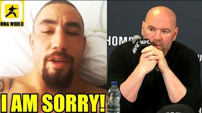 Robert Whittaker's first reactions after being forced to pullout of UFC 234,Dana White,Cejudo