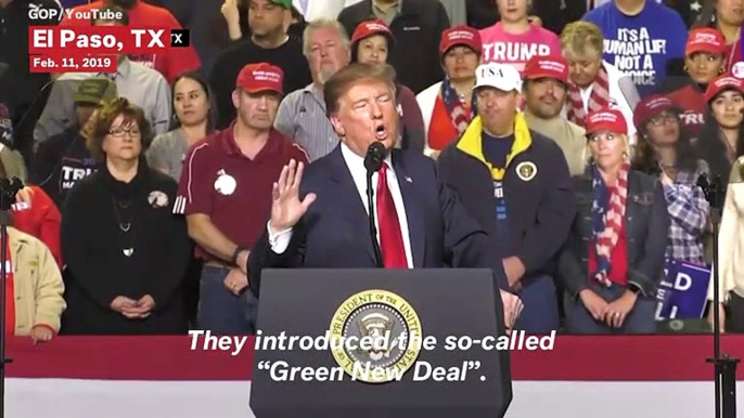 Donald Trump Criticizes Alexandria Ocasio-Cortez's Green New Deal As A 'High School Term Paper'