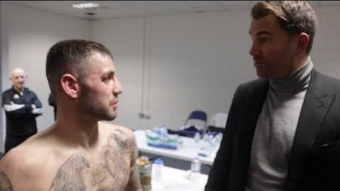 DESTRUCTIVE! LEWIS RITSON REACTS TO BRUTAL 2ND ROUND KO OVER SCOTTY CARDLE (EDDIE HEARN CAMEO)
