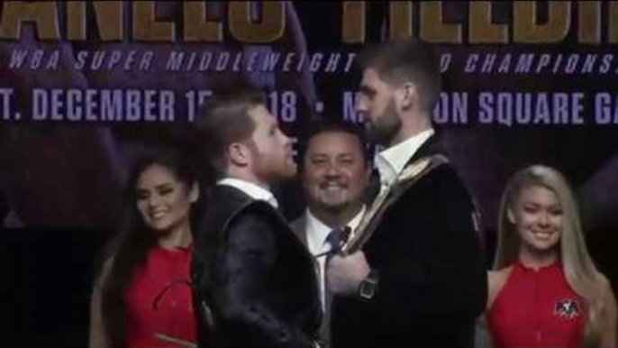 ROCKY FIELDING v SAUL CANELO ALVAREZ - HEAD TO HEAD @ NEW YORK PRESS CONFERENCE / FIELDING v CANELO