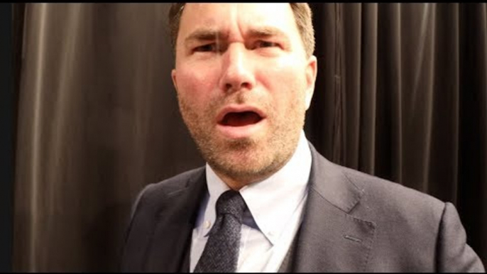'HE SHOVED HIM & WAS TALKING ABOUT HIS MUM!' - EDDIE HEARN REACTS TO MILLER SHOVING ANTHONY JOSHUA
