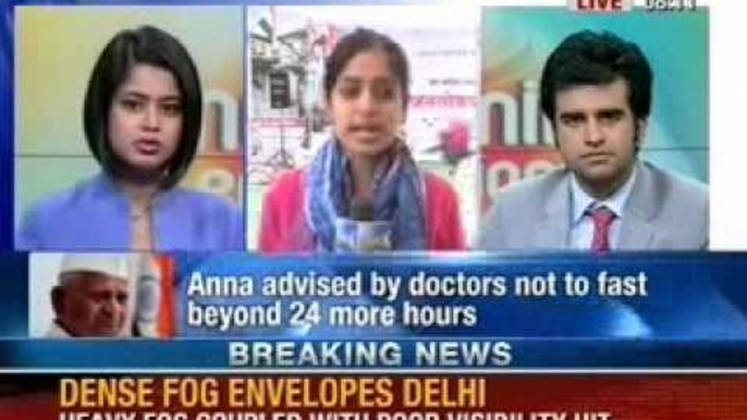 Anna Hazare fast: Anna advised by doctors not to fast beyond 24 more hours
