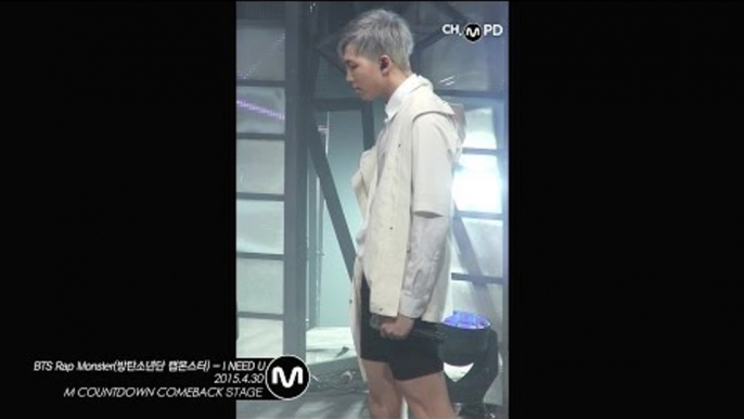 [MPD직캠] 방탄소년단 랩몬스터 직캠 I NEED U BTS Rap Monster Fancam Mnet MCOUNTDOWN 150430