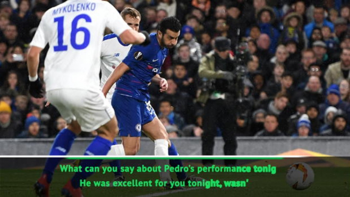 Sarri happy with Pedro despite missed chances