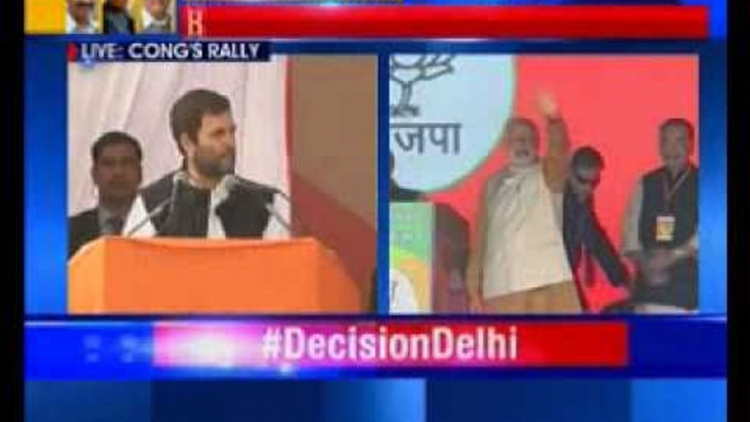 Rahul Gandhi addresses rally in Delhi