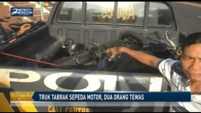 Truk Tabrak Sepeda Motor, Dua Orang Tewas