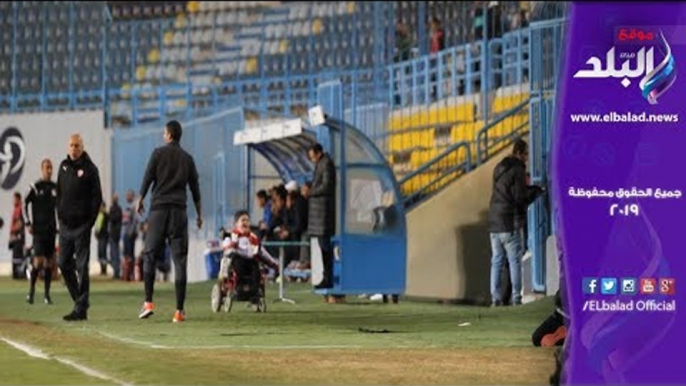 صدى البلد | فرحة جروس واللاعبين علي أهداف الزمالك فى شباك إنبي والجماهير تهتف الدوري يا زمالك