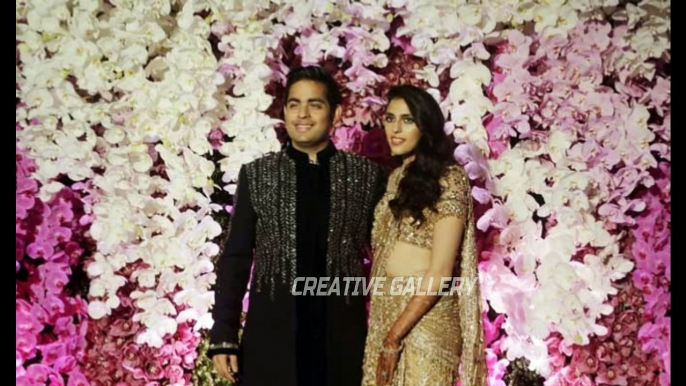 Akash Ambani Shloka Mehta Reception Photos || Akash Ambani Wedding