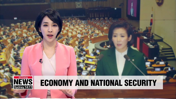 LKP floor leader slams Moon administration's policies on economy, national security in parliament speech