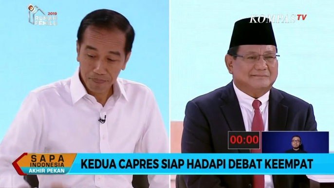 Joko Widodo dan Prabowo Subianto Siap Hadapi Debat Keempat Pilpres 2019