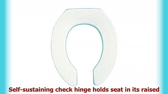 Bemis 2055SSCT 000 Commercial Plastic Round Toilet Seat White