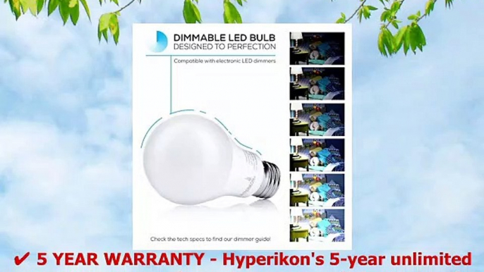 Hyperikon A19 Dimmable LED Light Bulb 9W 60W Equivalent ENERGY STAR Qualified 2700K