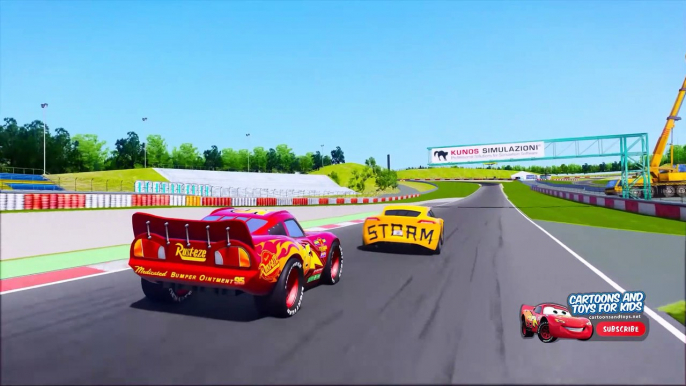 LIGHTNING MCQUEEN vs CRUZ RAMIREZ CIRCUIT RACE (Cars 3 Race)