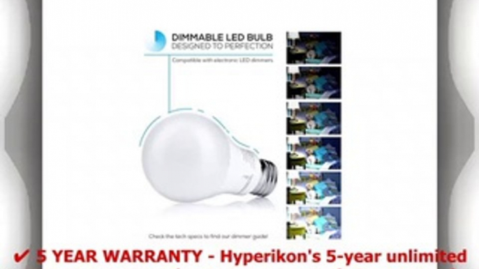 Hyperikon A19 Dimmable LED Light Bulb 9W 60W Equivalent ENERGY STAR Qualified 2700K