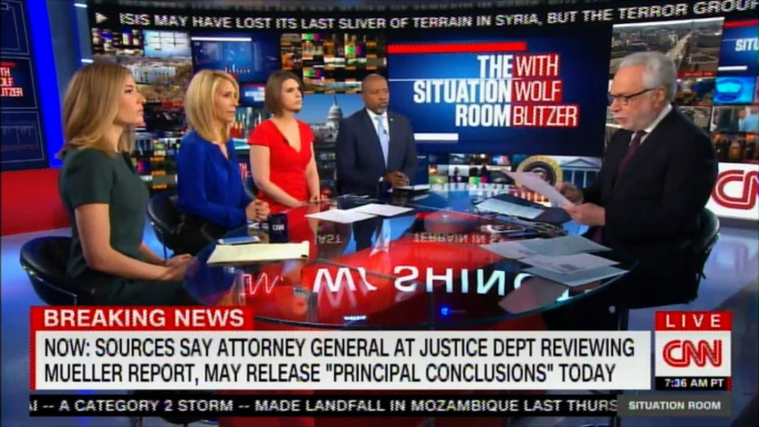 Sources say Attorney General at Justice dept reviewing Mueller Report, may release "Principal Conclusions" today. #Breaking #MuellerProbe