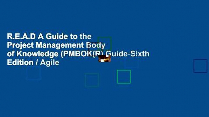 R.E.A.D A Guide to the Project Management Body of Knowledge (PMBOK(R) Guide-Sixth Edition / Agile