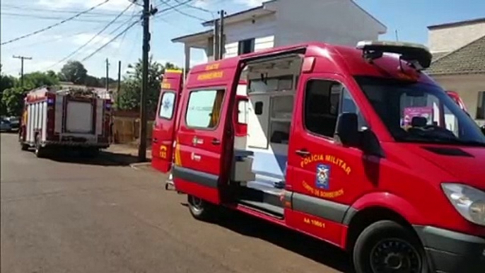 Idoso fica ferido ao cair de telhado no Bairro Cascavel Velho