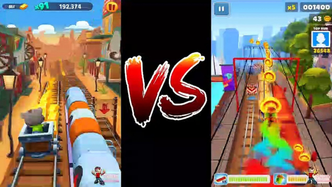 Talking Tom Gold Run New Update Mining Cart Ride Vs Subway Surfers (Talking Tom & Lucy Goth Outfit Subway Surfers )