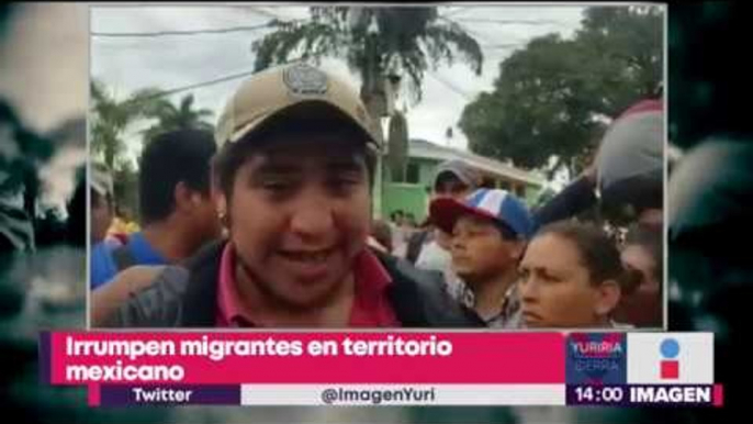 Migrantes hondureños cruzan frontera con México y así los tratan | Noticias con Yuriria