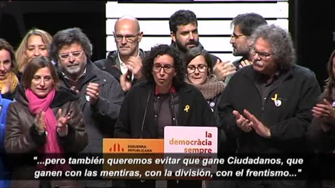 Rovira: "Queremos que ganen las fuerzas republicanas, queremos que nuestro país avance, pero también queremos evitar que gane Ciudadanos"