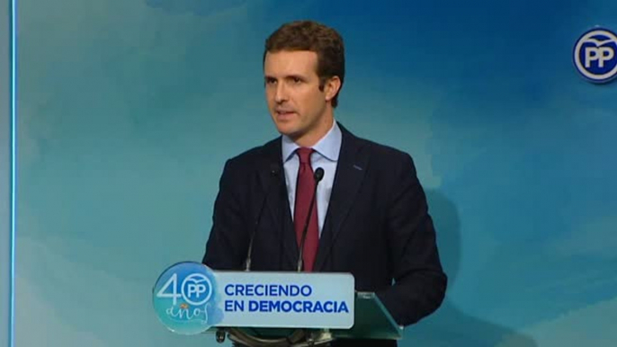 El PP apela a que el mensaje de "concordia y responsabilidad" del rey tenga el respaldo "de todas las fuerzas políticas"