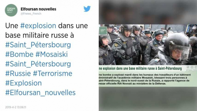 Russie : Au moins 3 blessés après une explosion dans une académie militaire de Saint-Pétersbourg