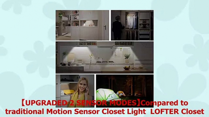 Motion Sensor Closet Light Upgraded Rechargeable 39 LED Wardrobe Light Stickon Anywhere