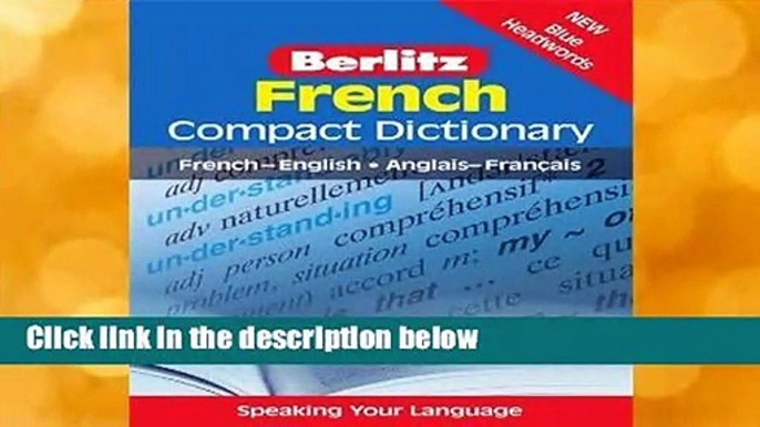 Berlitz Language: French Compact Dictionary (Berlitz Compact Dictionary)