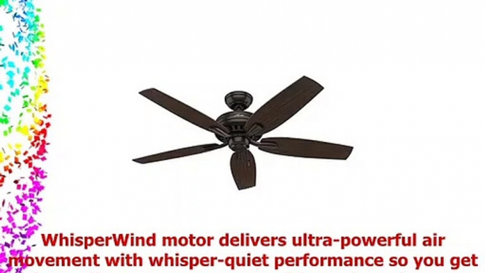 Hunter Fan 52 inch Ceiling Fan in Premier Bronze with 5 Dark Walnut Reversible Blades