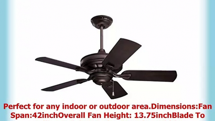 Emerson CF542ORB Veranda IndoorOutdoor Ceiling Fan 42Inch Blade Span Oil Rubbed Bronze