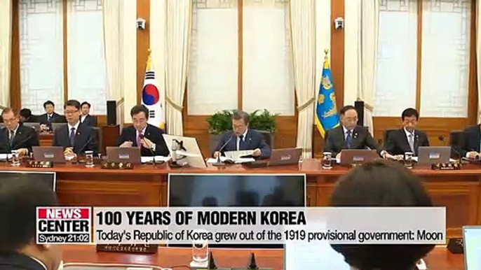 Moon vows fairer economy ahead of 1919 provisional gov't anniversary
