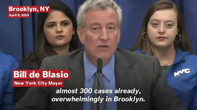 New York City Mayor de Blasio Declares Measles A Public Health Emergency