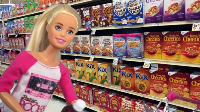 Barbie Doll 24 HOUR Challenge Overnight in the SUPERMARKET Walmart | Boomerang