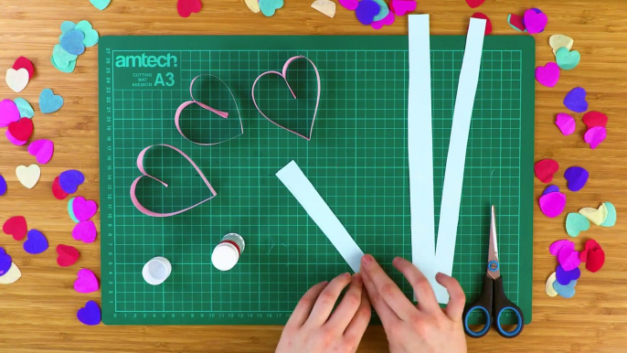 How To Make.. Paper Heart Chains For Valentine's Day ❤ Valentines Craft Ideas  Crafty Kids