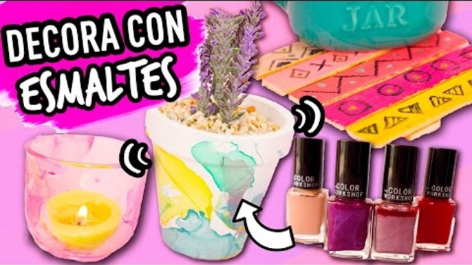 4 MANUALIDADES FACILES Y SENCILLAS para DECORAR tu Cuarto DECORA CON ESMALTES ✂ Catwalk