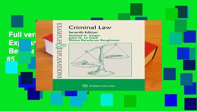 Full version  Examples   Explanations for Criminal Law  Best Sellers Rank : #5