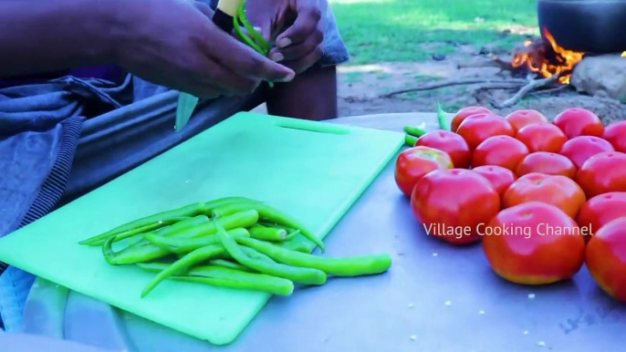 FULL CHICKEN GRAVY _ Cooking and Eating _ Grandpa Cooking full chicken village food and cooking...