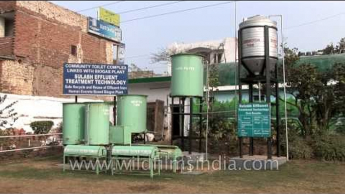 Sewage treatment linked with biogas plant, Sulabh International Museum - Delhi