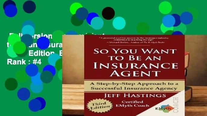 Full version  So You Want to Be an Insurance Agent Third Edition  Best Sellers Rank : #4