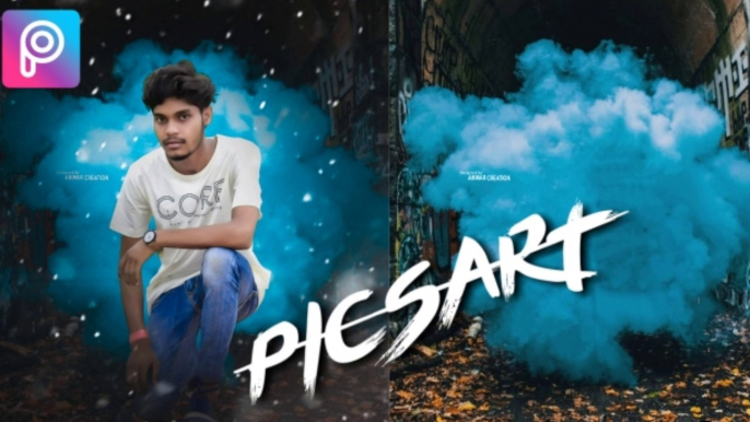 PICSART EDITING | HOW TO | CHANGE BACKGROUND | SMOKE | BLUE & DARK | TUTORIAL [HINDI] XTYLO JD !