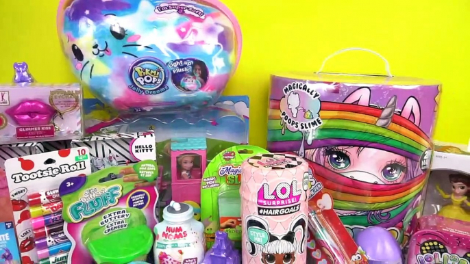 Abriendo Nuevos Juguetes Bebe Unicornio Poopsie Barbie Pikmi Gigante Slime