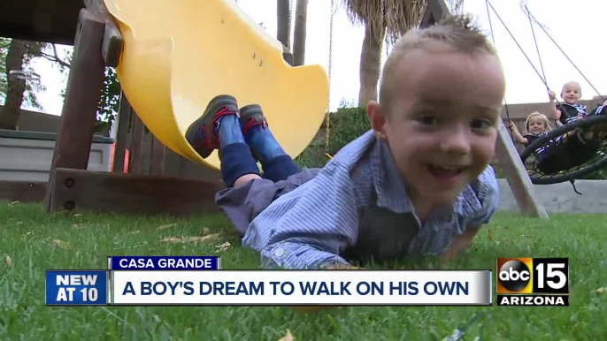 Valley boy diagnosed with cerebral palsy dreams to walk on his own