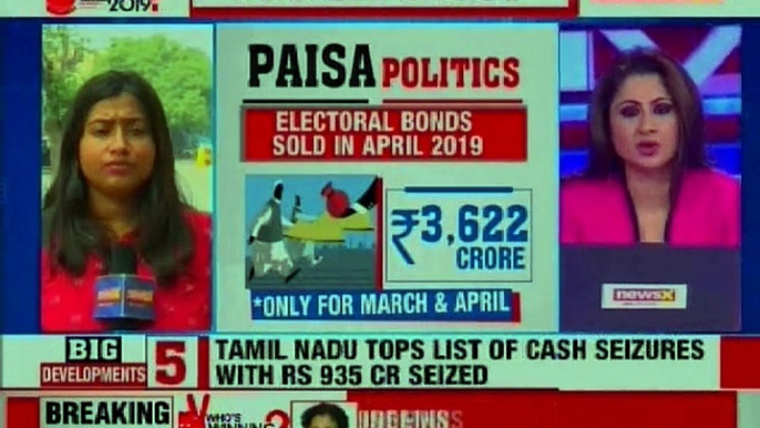 ECI reveals Rs 3,166 Cr.  worth of cash seized till April, sale of electoral bonds on rise at 65%