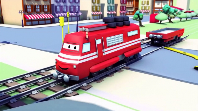 Tom The Tow Truck and Troy The Train with their truck friends in Car City: Crane, Flatbed Truck...