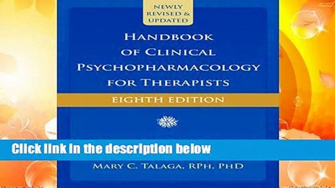 Full E-book  Handbook of Clinical Psychopharmacology for Therapists  For Kindle