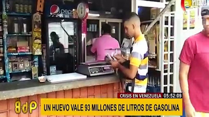 Venezuela: un huevo vale lo mismo que 93 millones de litros de gasolina