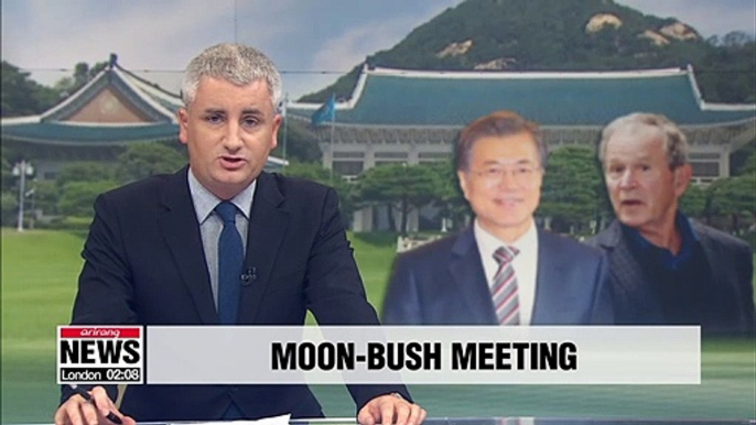 President Moon to sit down with visiting former U.S. President George W. Bush at Blue House