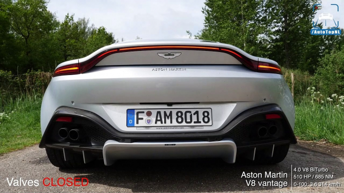 NEW! ASTON MARTIN VANTAGE V8 BiTurbo LOUD! EXHAUST SOUND TUNNEL REVS & ONBOARD by AutoTopNL