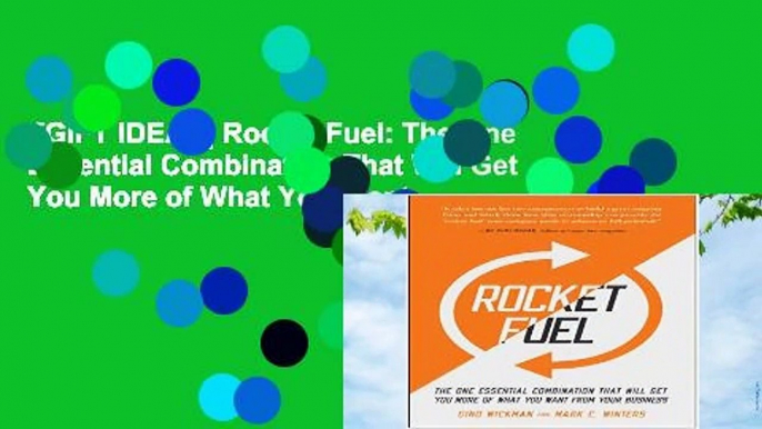 [GIFT IDEAS] Rocket Fuel: The One Essential Combination That Will Get You More of What You Want